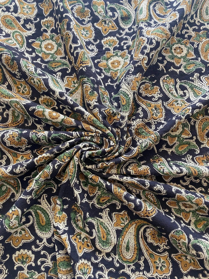 Satexa Block Print Handloom Linen Fabric