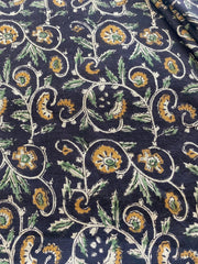 Linen fabric, Fabric by yard, Hand printed fabric, Block Print Fabric, Indian Fabric