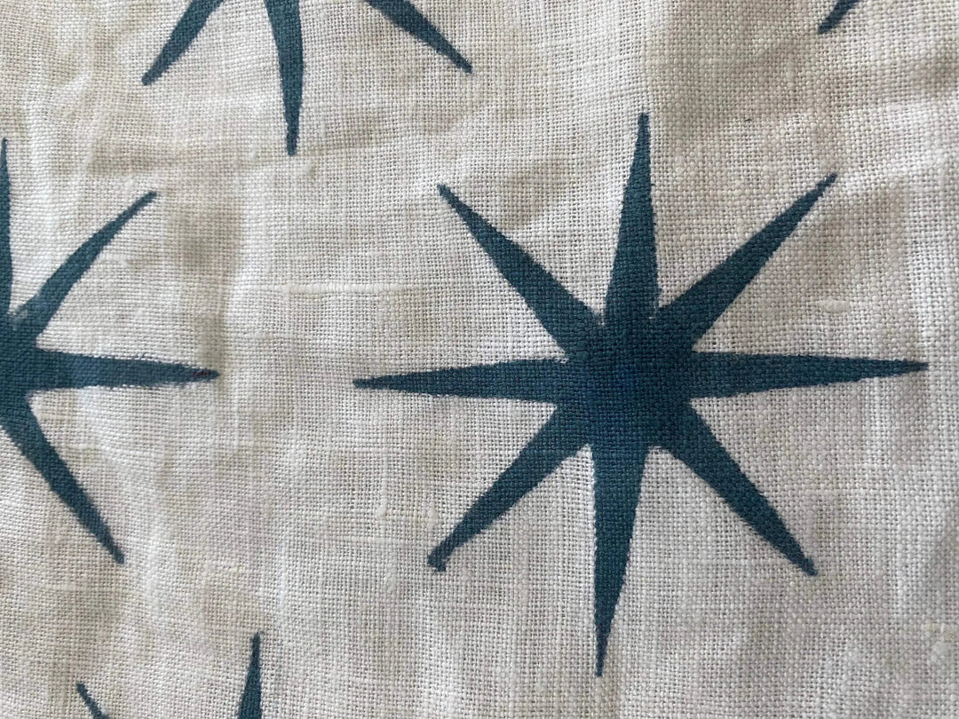 Isoria Block Print Handloom Linen Fabric