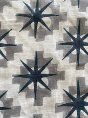 Indian Handloom Linen Hand Block Print Fabric, Block Print Fabric, Designer Floral Printing Fabric, Upholstery fabric, Pillow Cover Fabric - Rohiyaan