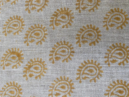 TATULLA || Indian Hand Block Print Fabric, Indian Linen Fabric, Block Print Fabric, Designer Floral Printing Fabric, Upholstery fabric, - Maple Village Lane