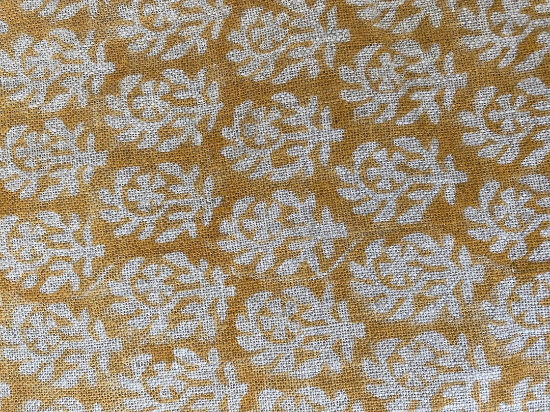 Bichiya Hand Block Print Linen Fabric