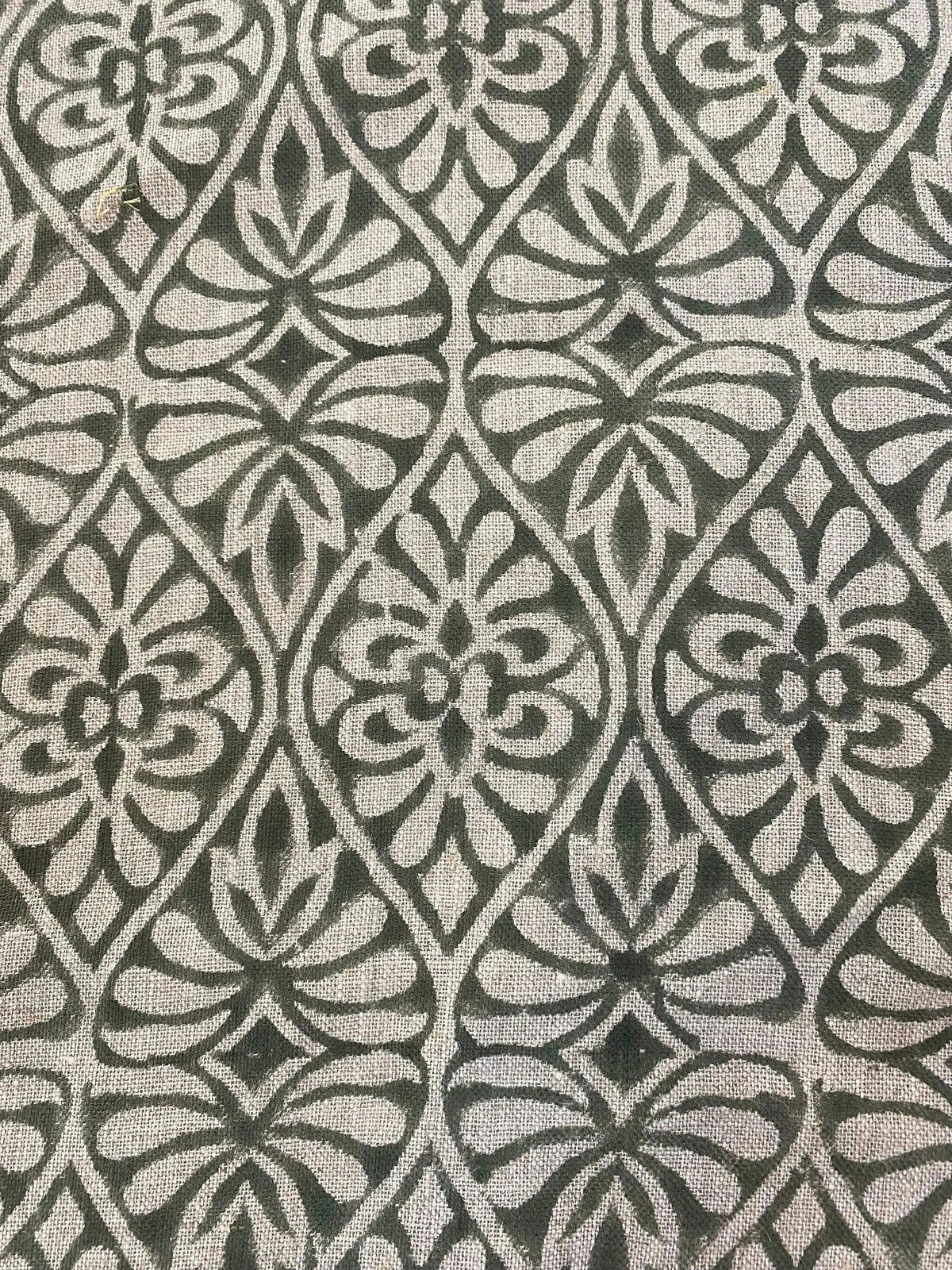 Linen fabric, Fabric by yard, Hand printed fabric, Block Print Fabric, Indian Fabric