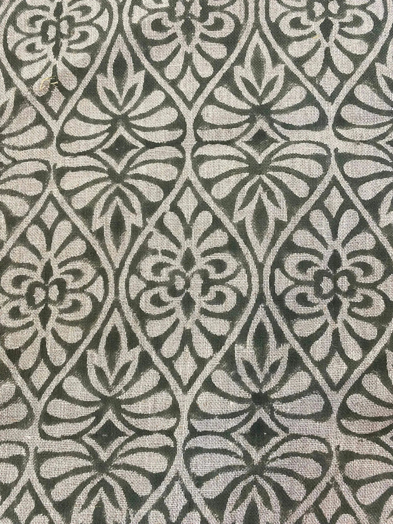 Xerene Block Print Handloom Linen Fabric