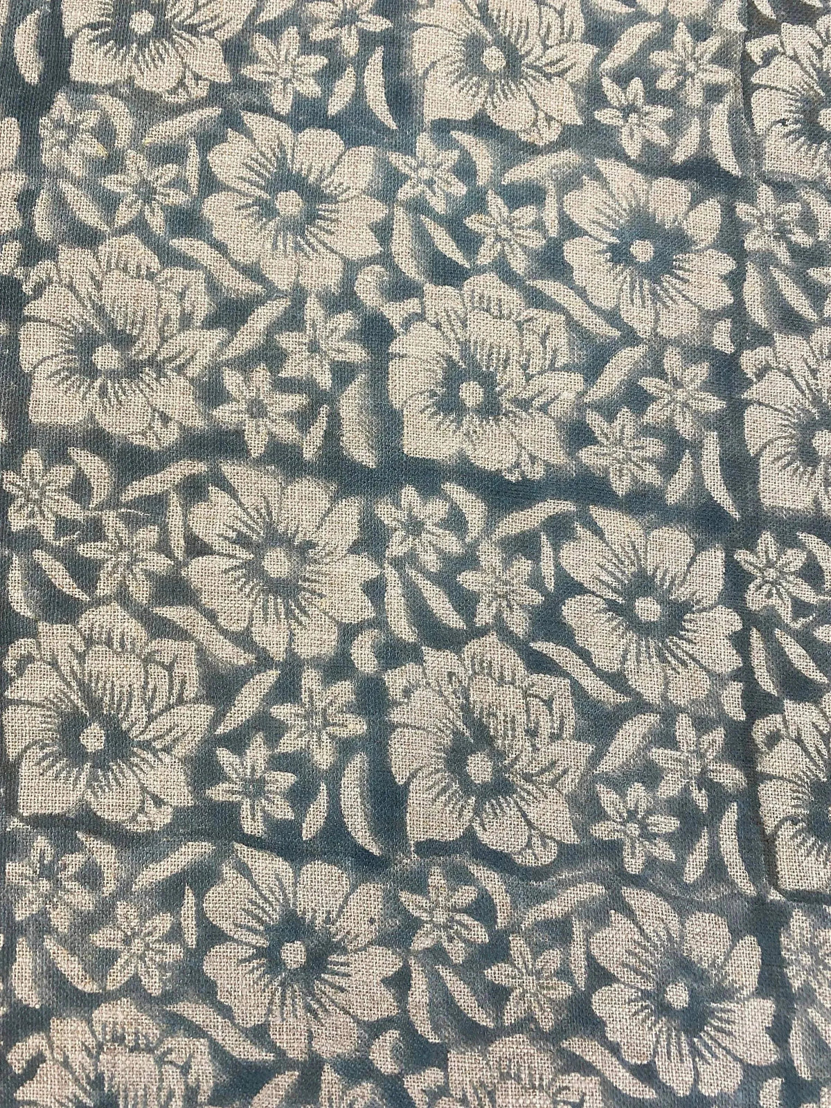 Zaffra Hand Block Print Linen Fabric