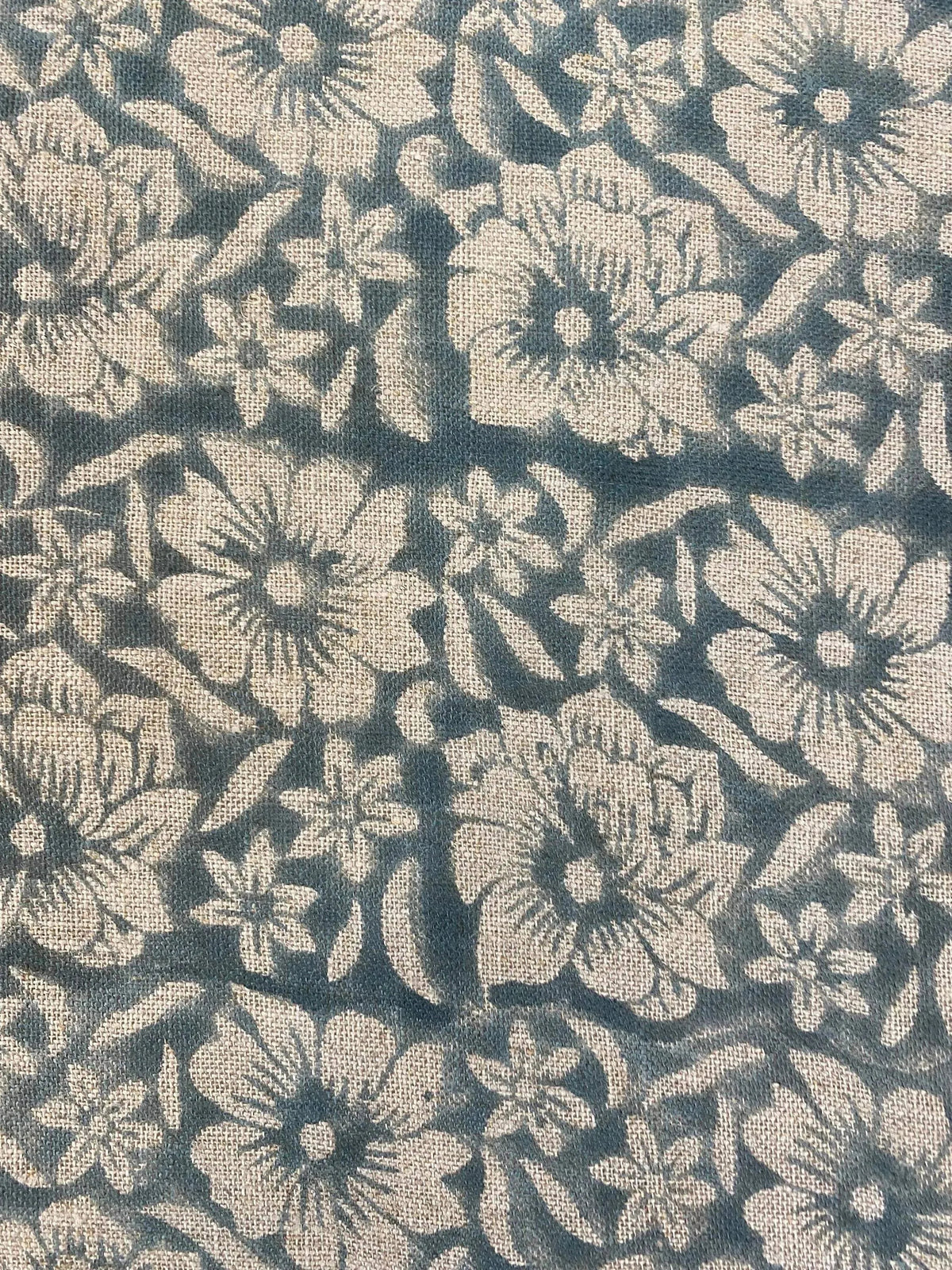 Zaffra Hand Block Print Linen Fabric
