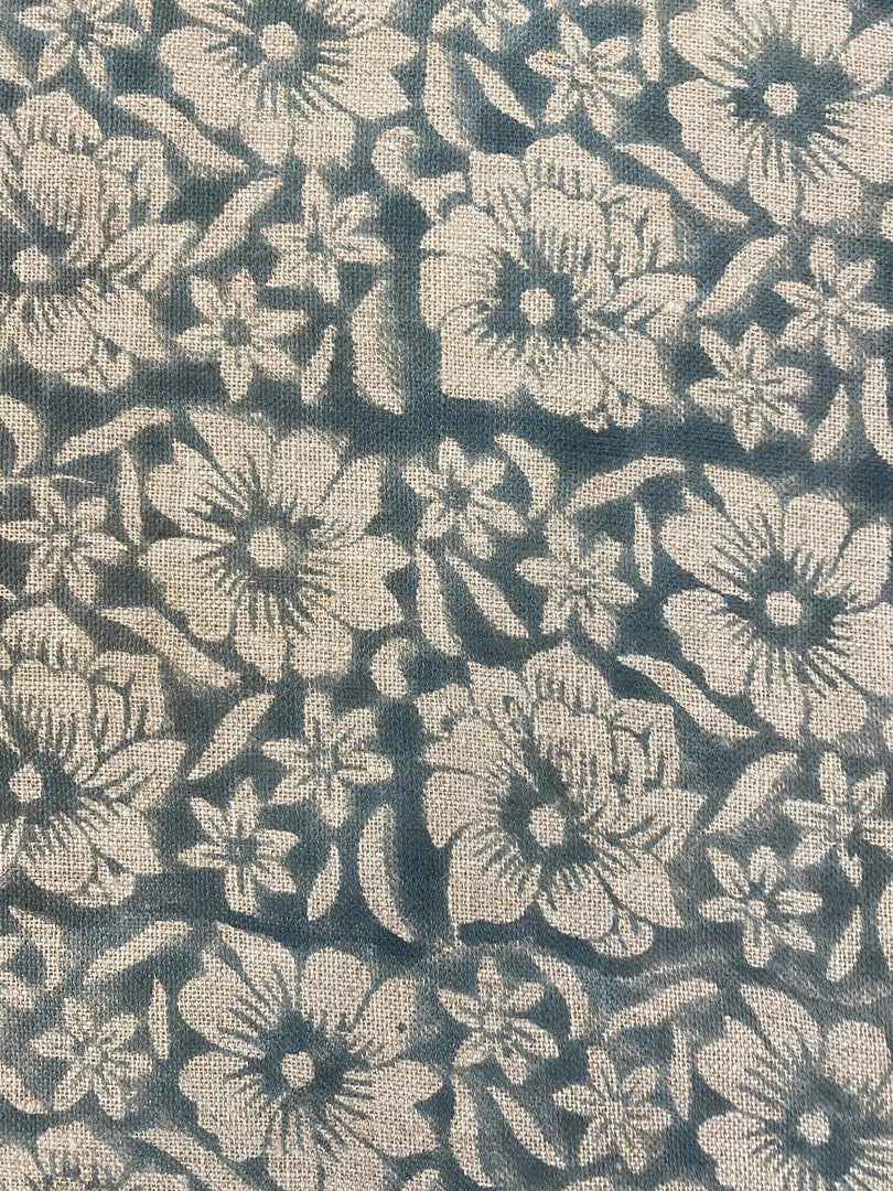 Zaffra Hand Block Print Linen Fabric