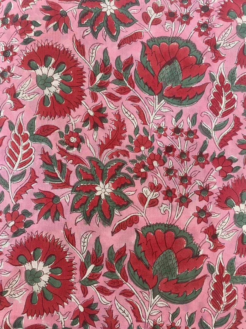 Zelith Indian Cotton Block Print Fabric