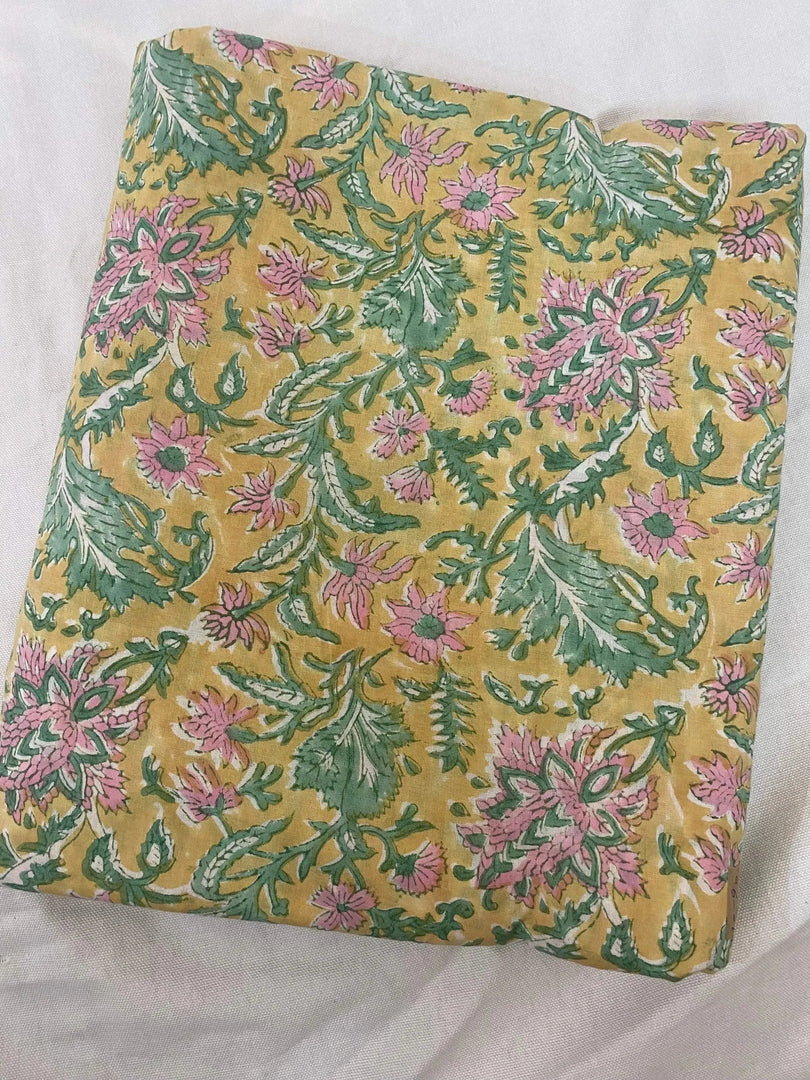 Eldros Indian Cotton Block Print Fabric