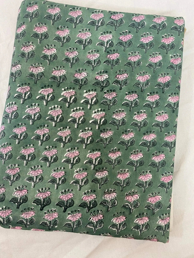 Everen Indian Cotton Block Print Fabric