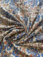 Frayla Block Print Handloom Linen Fabric