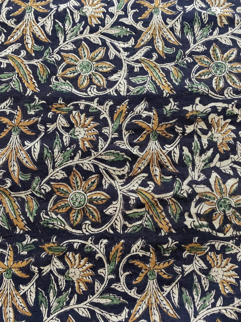 Slubelle Block Print Handloom Linen Fabric
