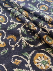 Creplin Block Print Handloom Linen Fabric