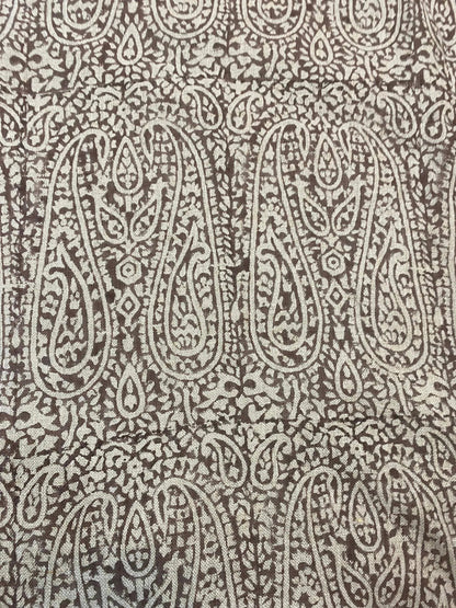 Silena Block Print Handloom Linen Fabric