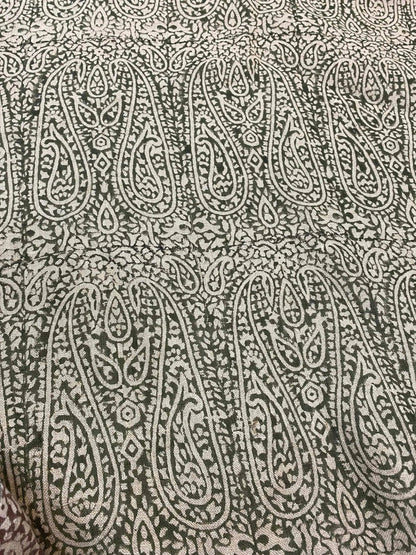 Linen fabric, Fabric by yard, Hand printed fabric, Block Print Fabric, Indian Fabric