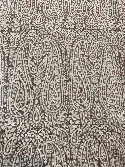 Linen fabric, Fabric by yard, Hand printed fabric, Block Print Fabric, Indian Fabric