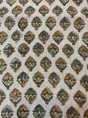 Clovelle Block Print Handloom Linen Fabric