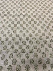 Arlina Block Print Handloom Linen Fabric