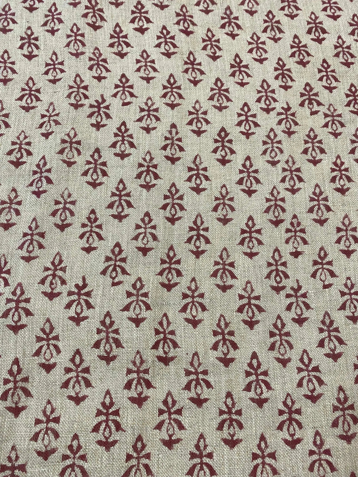 Sarani Block Print Handloom Linen Fabric