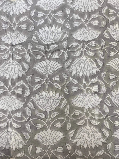 Indian Cotton Block Print Fabric by the Yard -Sewing and Quilting Fabric - Maple Village Lane