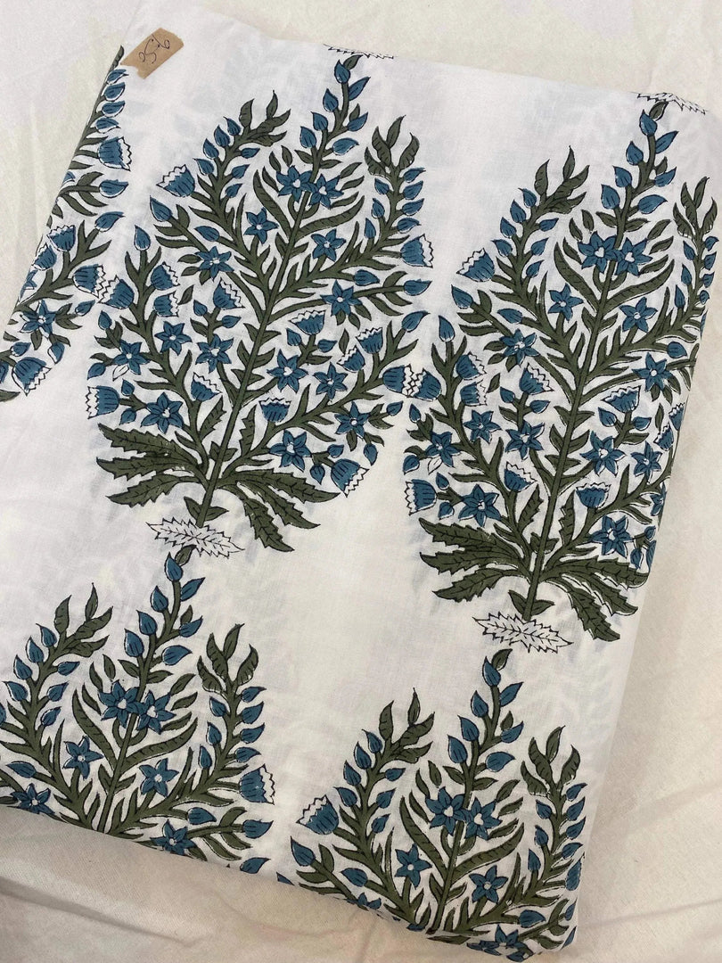 Elvorn Indian Cotton Block Print Fabric