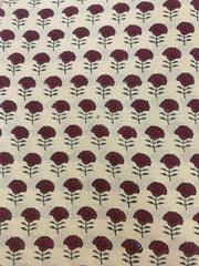 Hand block print, floral print, soft cotton fabric, Fabric modern floral fabric Indian print fabric womens dress fabric, Home Decor Fabric, - Rohiyaan