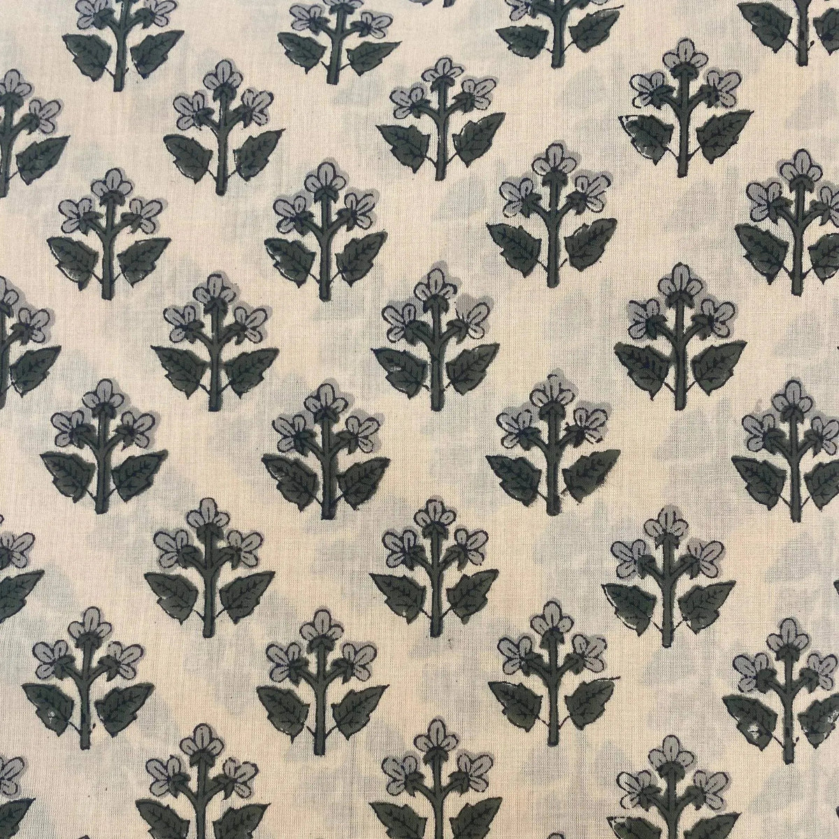 Luxen Floral Hand Block Print Cotton Fabric
