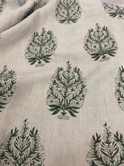 Fynora Block Print Handloom Linen Fabric