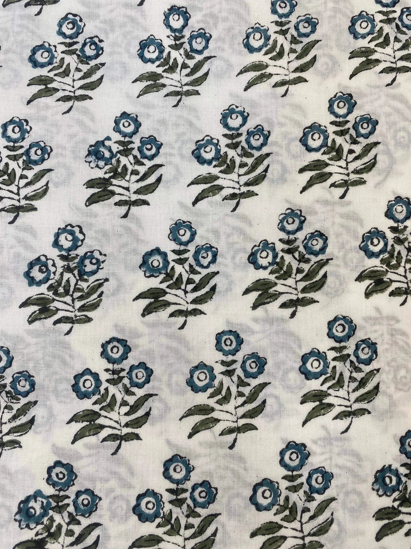 Wynell Indian Cotton Block Print Fabric