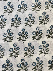 Indian Cotton Block Print Fabric by the Yard -Sewing and Quilting Fabric - Rohiyaan