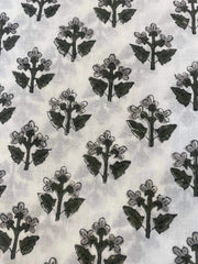 Hand block print, floral print, soft cotton fabric, Fabric modern floral fabric Indian print fabric womens dress fabric, Home Decor Fabric, - Rohiyaan