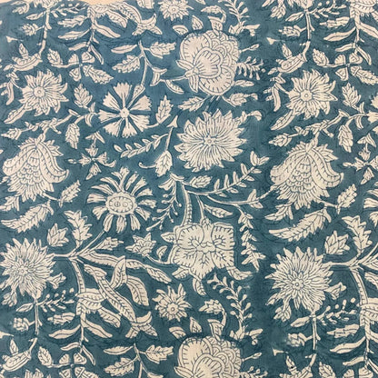 Camber Floral Block Print Cotton Fabric