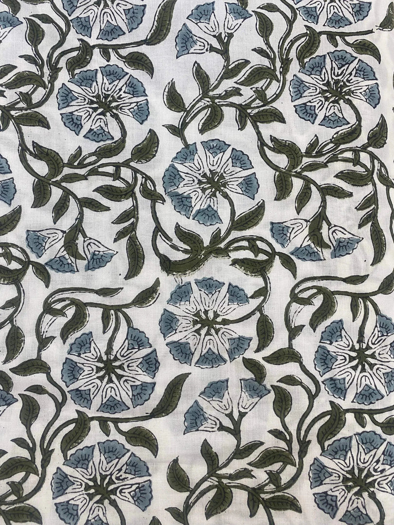 Valrah Indian Cotton Block Print Fabric