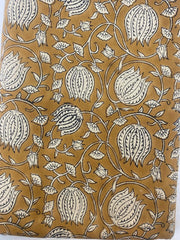 Floral Print Block Print Fabric 100% Cotton Indian Fabric, Hand Printed Natural Vegetable Dye Soft Cotton Woman Dress Fabric By Yard - Rohiyaan