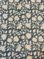 Hevlon Block Print Handloom Linen Fabric