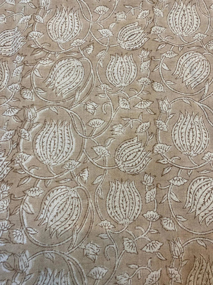 Narella Block Print Handloom Linen Fabric