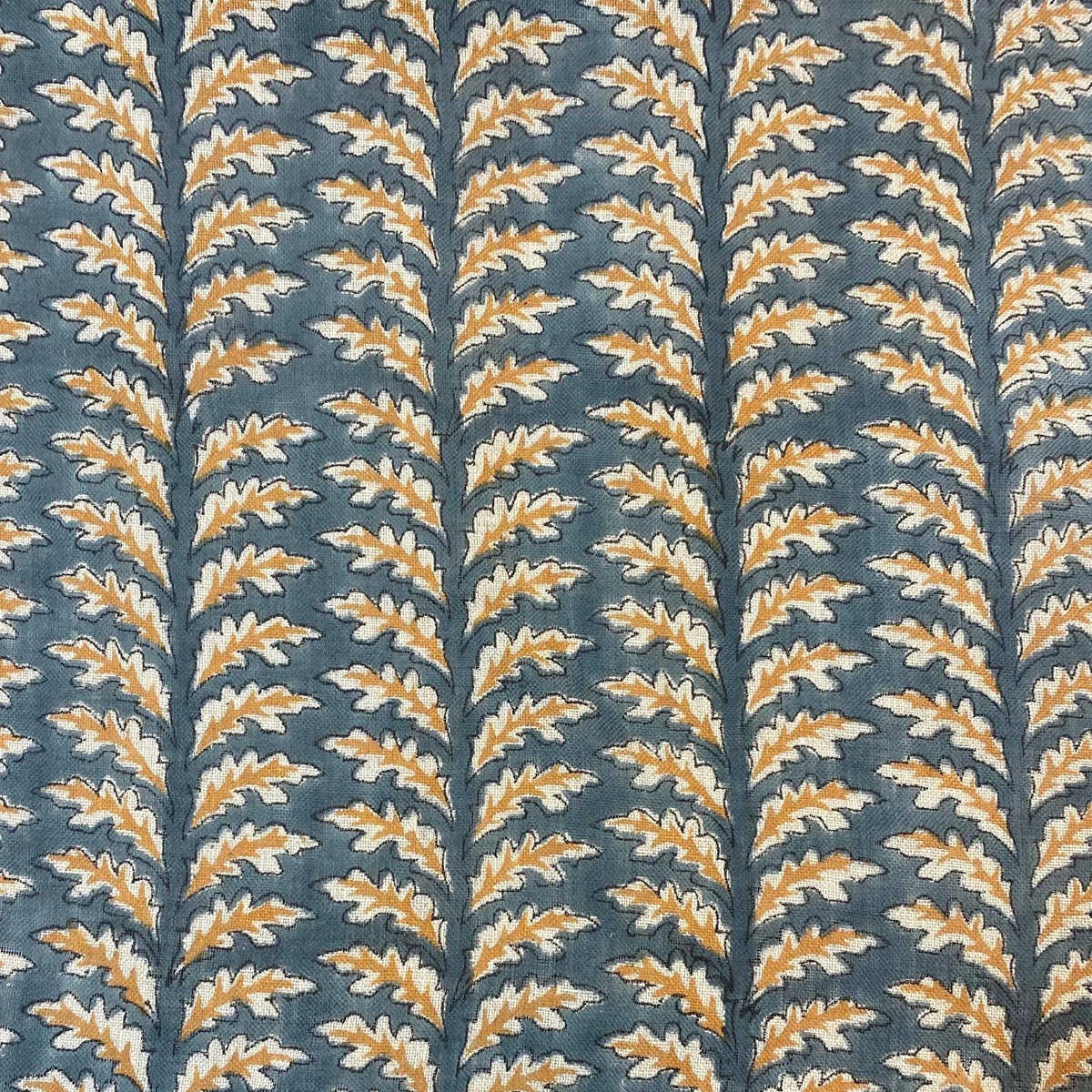 LILLIAN || Hand Block Printed Linen Fabric , Home Decor Best Linen Fabric for decor, pillows ,upholstery, curtain Fabric , Chair Fabric - Maple Village Lane