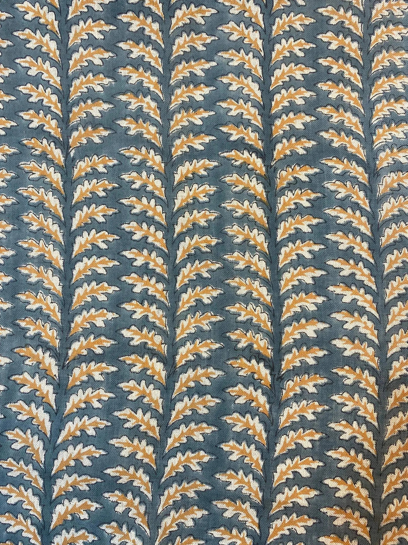 Lilian Hand Block Print Linen Fabric