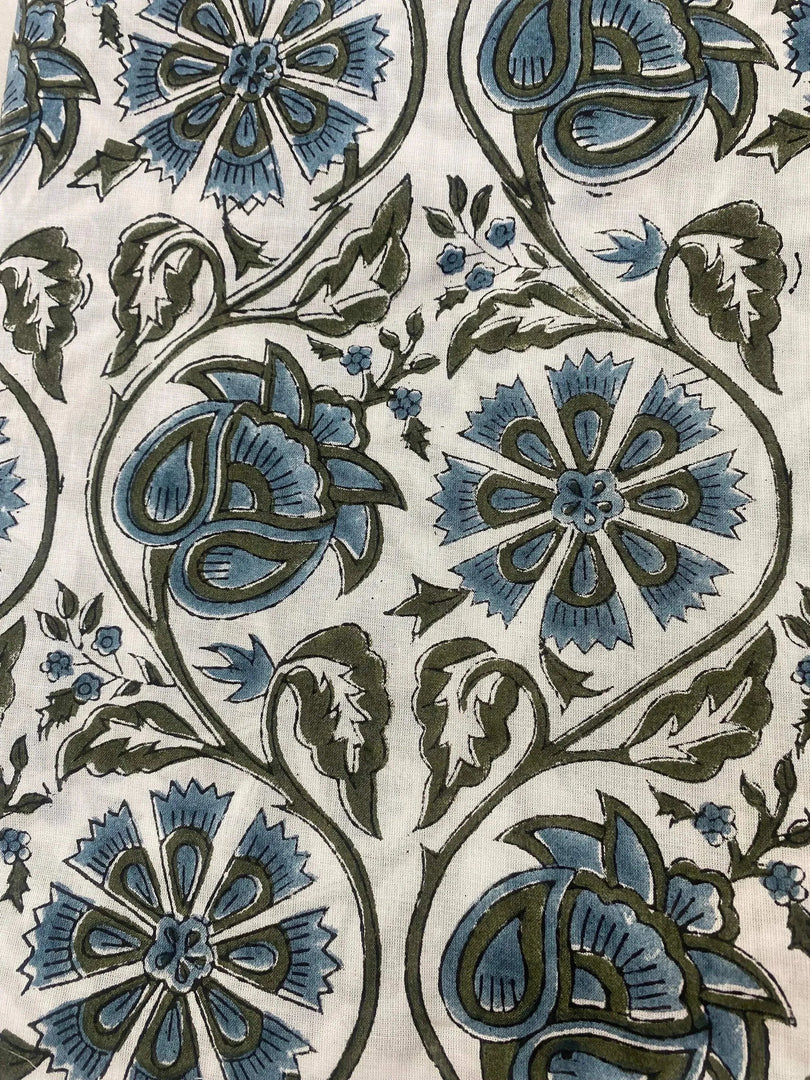 Dalvyn Indian Cotton Block Print Fabric