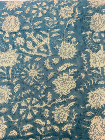 Cotton fabric, Fabric by yard, Hand printed fabric, Block Print Fabric, Indian Fabric