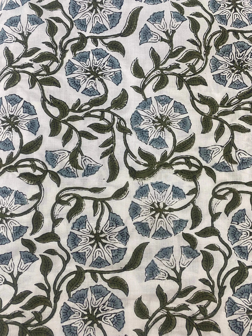 Valrah Indian Cotton Block Print Fabric