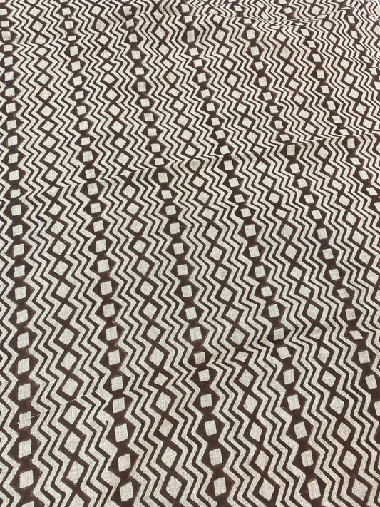 Linen fabric, Fabric by yard, Hand printed fabric, Block Print Fabric, Indian Fabric