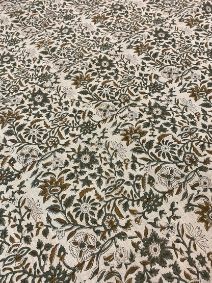 Lauren Hand Block Printed Linen Fabric