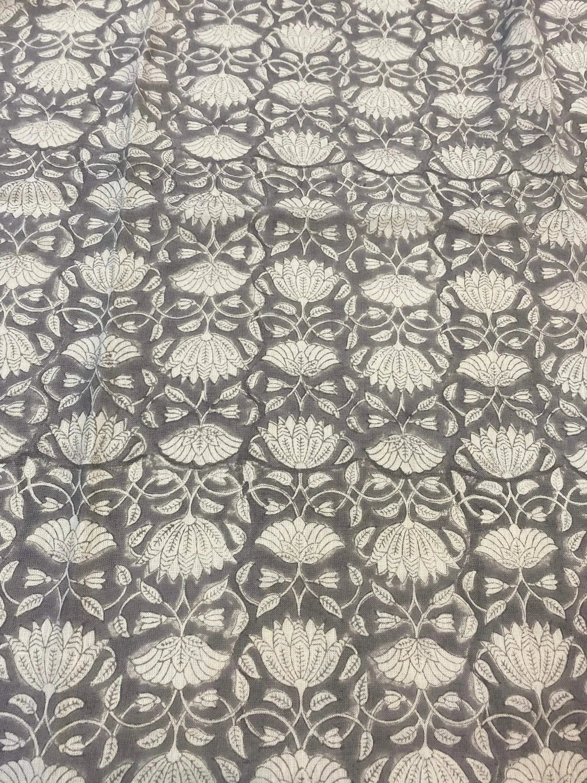 Inkwash Block Print Handloom Linen Fabric