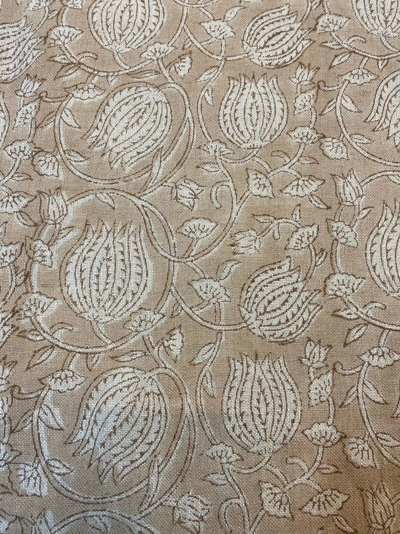 Nythera Block Print Handloom Linen Fabric