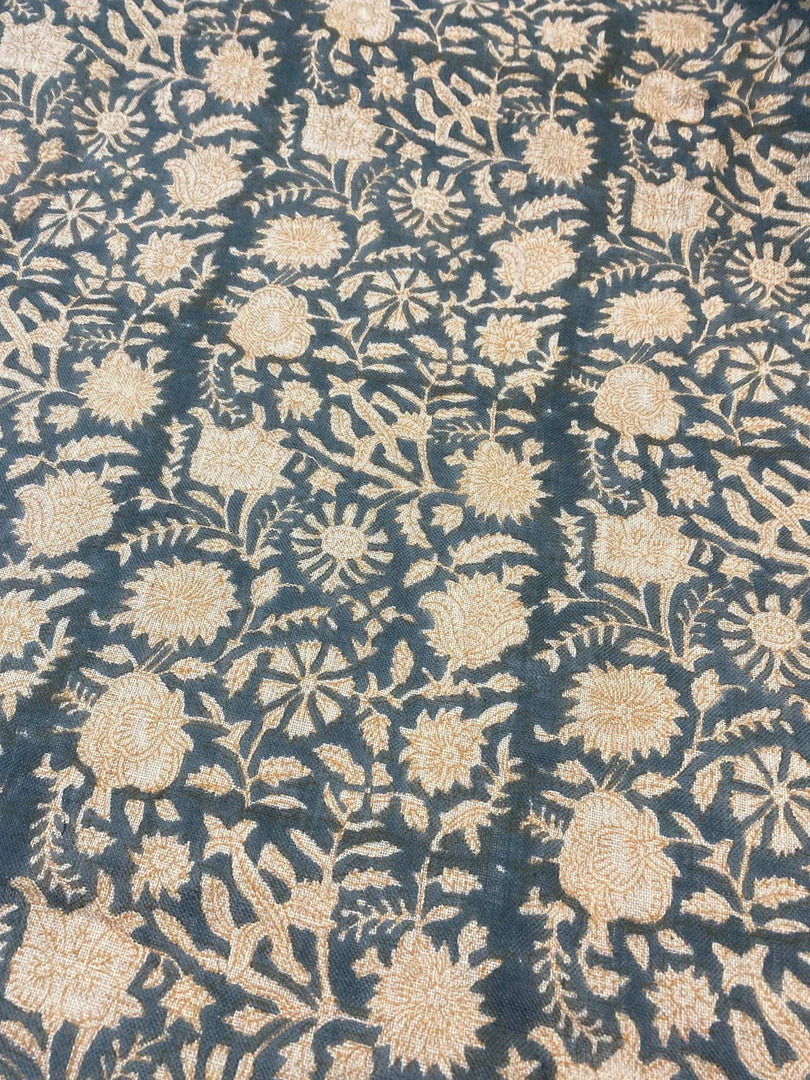 Llozzi Block Print Handloom Linen Fabric
