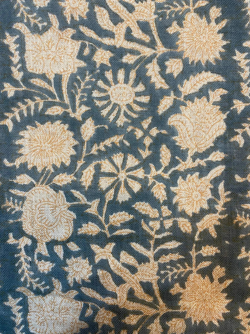 Llozzi Block Print Handloom Linen Fabric