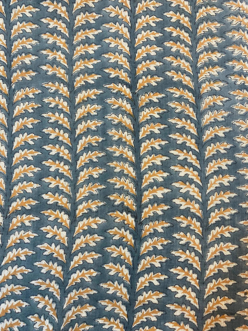 Lilian Hand Block Print Linen Fabric