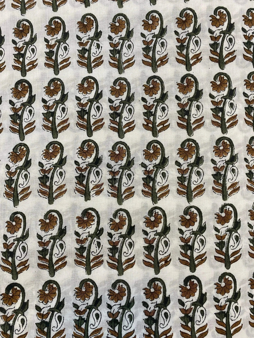 Dritta Indian Cotton Block Print Fabric