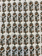 Beautiful Hand Block Printed Fabric, Cotton Fabric, Indian Fabric, fabric by yard, Block Printed Cotton womens clothing - Rohiyaan